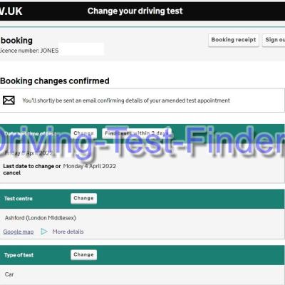 Ashford London Middlesex Driving Test Cancellations