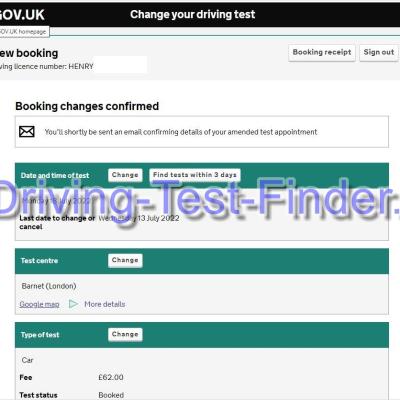 Barnet London Driving Test Cancellations 5