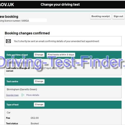 Birmingham Garretts Green Driving Test Cancellations 3