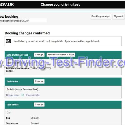 Enfield Innova Business Park Driving Test Cancellations 2