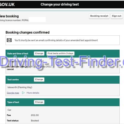 Isleworth Fleming Way Driving Test Cancellations 2