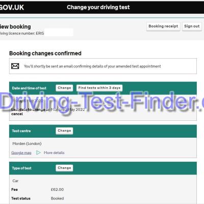 Morden London Driving Test Cancellations 4