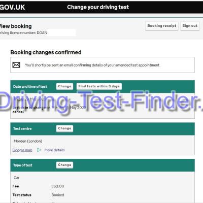 Morden London Driving Test Cancellations 6
