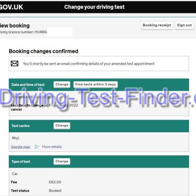 Rhyl Driving Test Cancellations 2